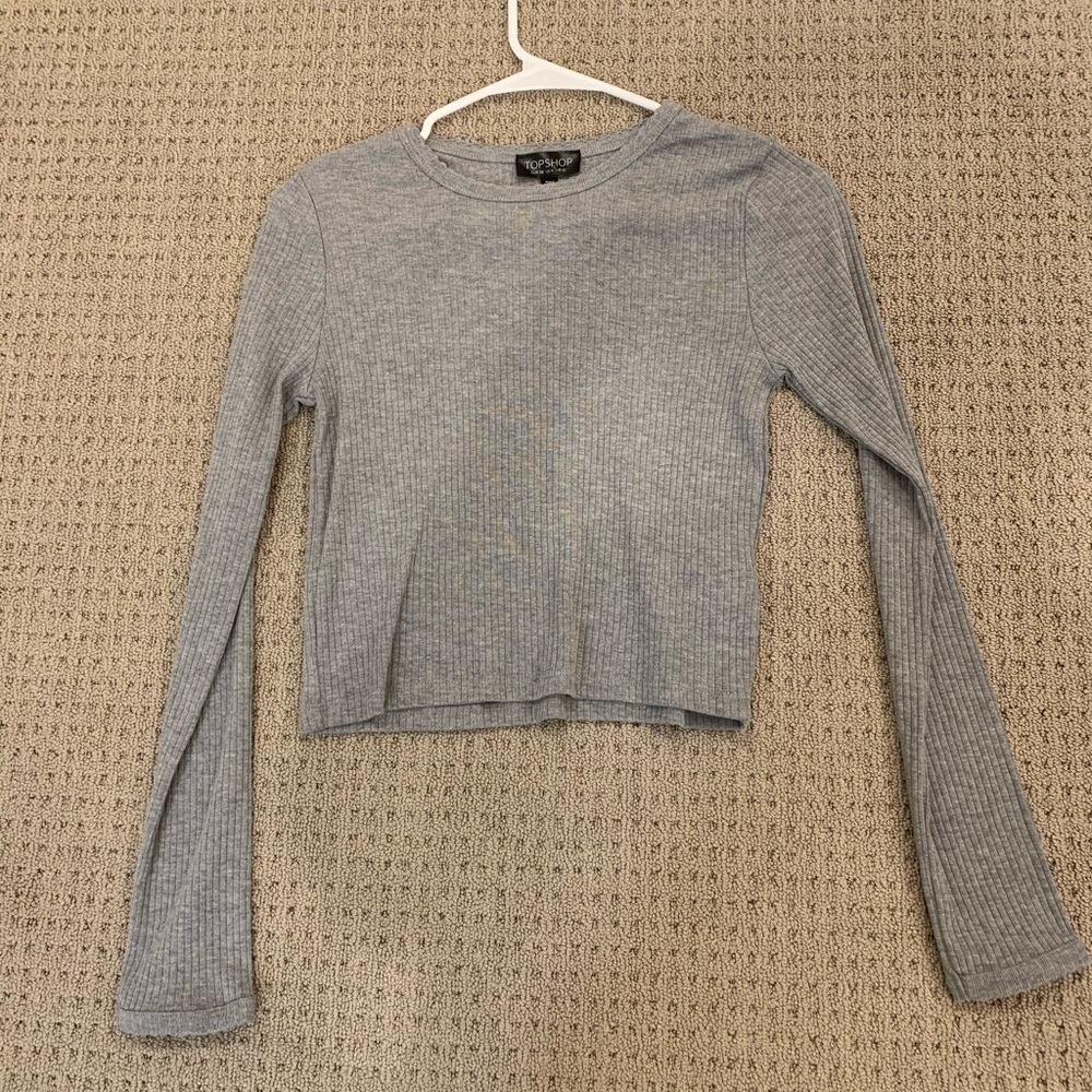 Topshop gray scallop tee